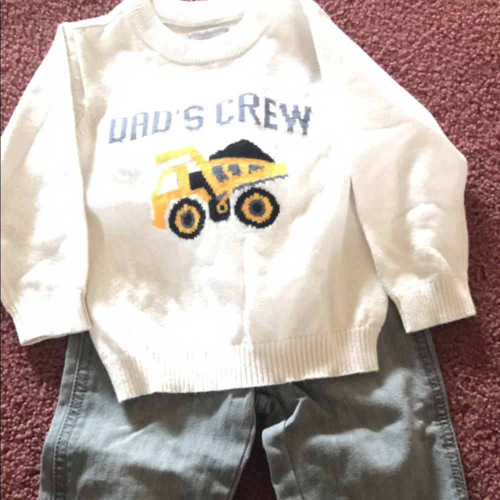 Sweater with matching gray pants